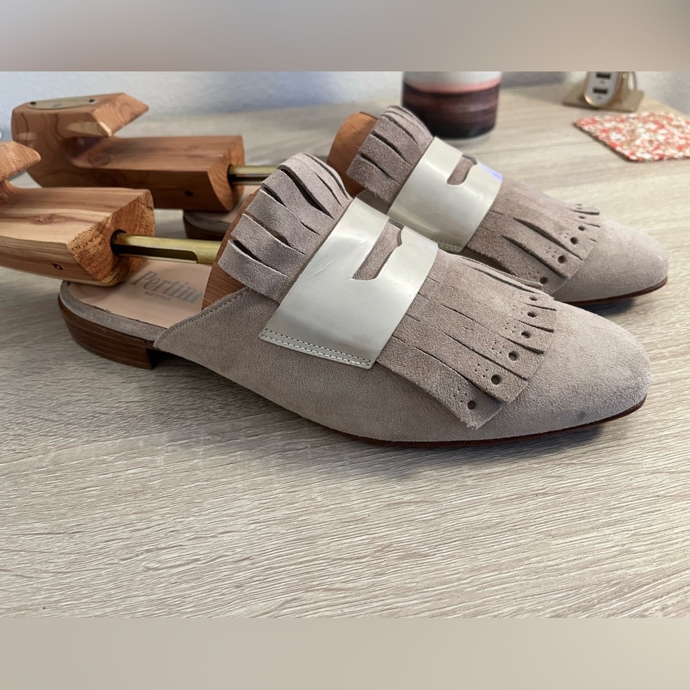 Pertini Mule Suede Loafers